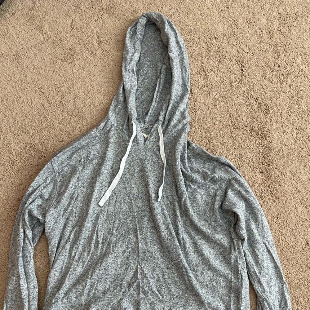 Grey hollister crop hoodie